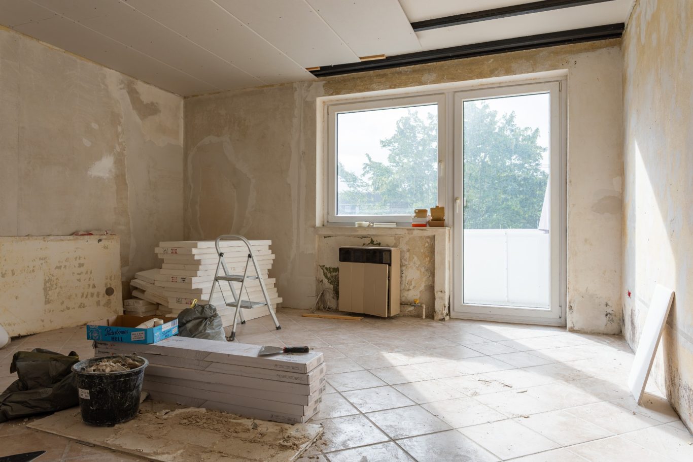 Immobilienfoto einer Renovierung Foto einer Renovierung im Rahmen von einem Sanierungsprojekts eines Bauunternehmens